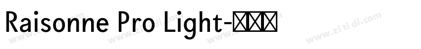 Raisonne Pro Light字体转换